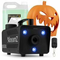 Pack Machine à Fumée Citrouille Halloween & Liquide Supplémentaire 5L - Rires Diaboliques et Effets Lumineux