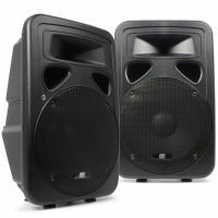 Skytec Paire d'Enceintes Sono Actives avec Subwoofer de 38cm et 2x 1500W de Puissance Maximale - Caisson ABS