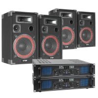 SkyTec XEN 2000W - 2x Paires d'Enceintes Passives 12