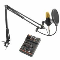 Vonyx CMS400B Microphone de Studio et Mélangeur USB