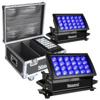 BeamZ Star-Color 360 (twee stuks) in FL2 flightcase