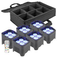 BeamZ Uplight pakket met 6 BBP94 accu Uplights