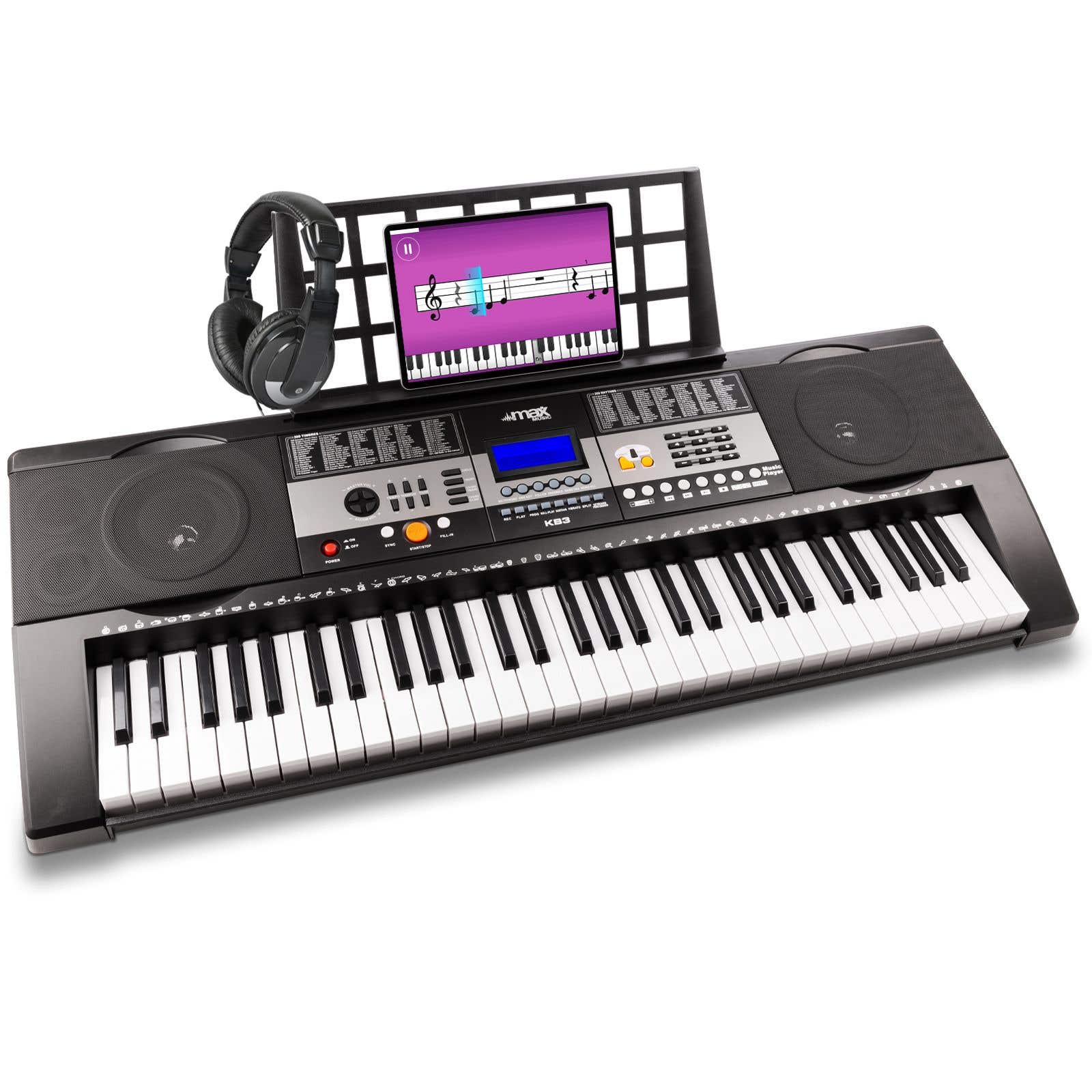 Max KB3 Kit Clavier Electronique avec Casque Audio