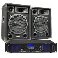 MAX10 Combinaison d'Enceintes DJ et d'Amplificateurs Bluetooth 1000W