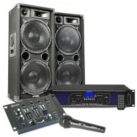 MAX212 Kit Sono DJ, Amplificateur et Table de Mixage - 2800W