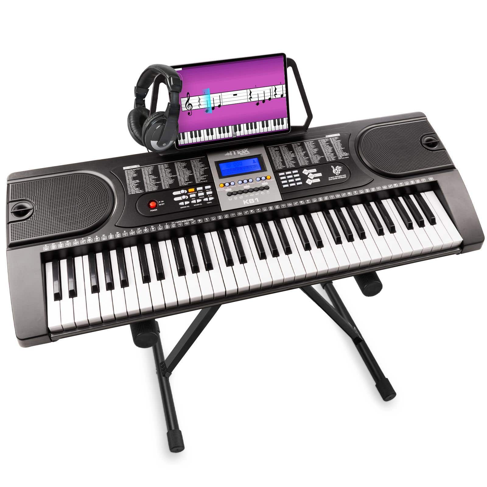 Max KB1 Kit Clavier Electronique avec Casque Audio et Stand
