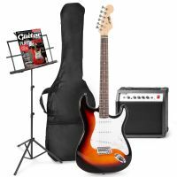 Max GigKit - Guitare Électrique Pack Débutant Ampli 40 Watts et Pupitre - Sunburst