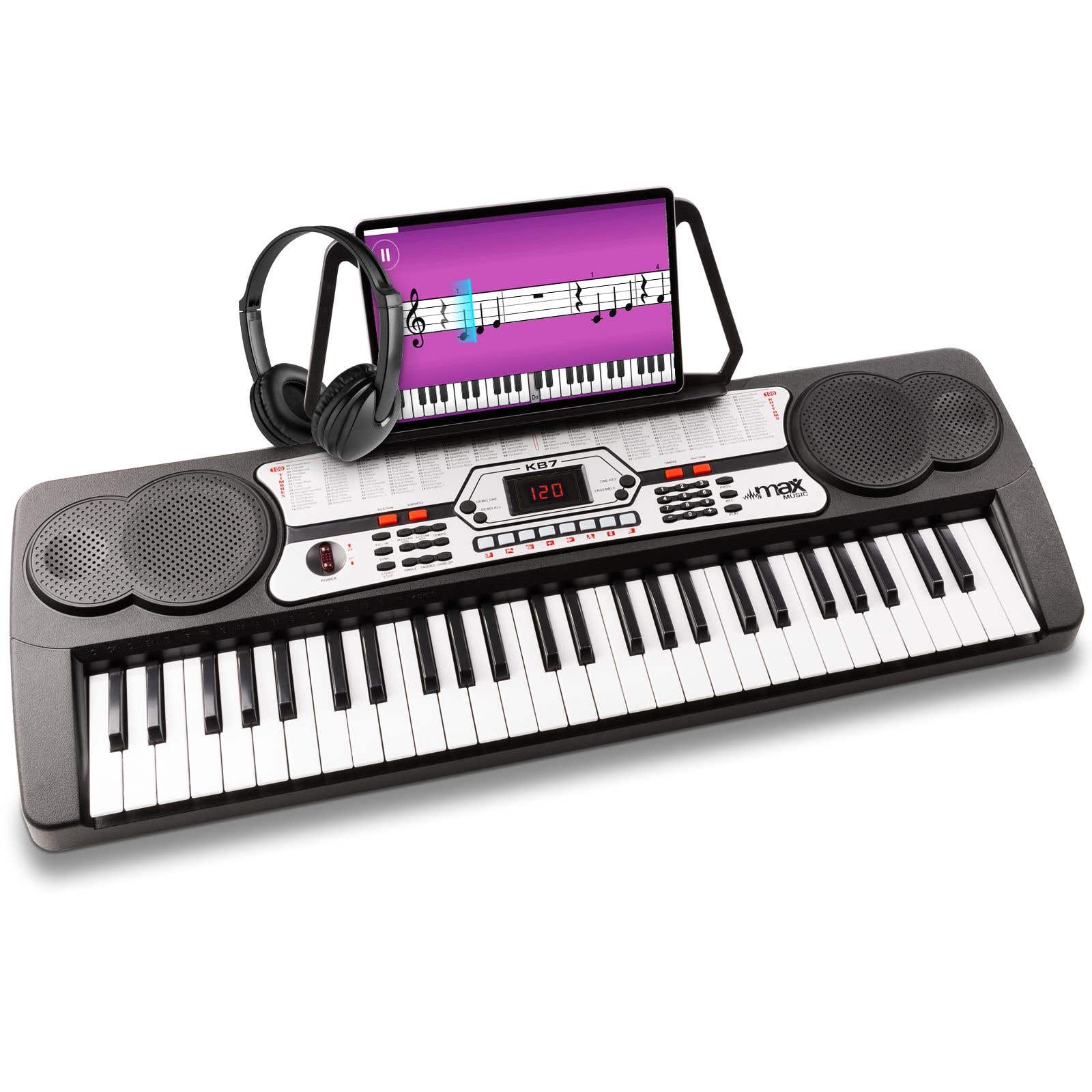 MAX KB7 Clavier Électronique pour Débutant avec Casque Audio