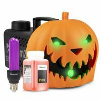 BeamZ Halloween smoke machine party set - With snap-on pumpkin - UV blacklight lamp and light effects