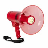 Vonyx MEG050L - Mégaphone 50 Watts avec Lampe Torche, Idéal Manifestations, Imperméable, Portée 1km 