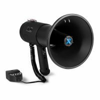 Vonyx MEG075 - Mégaphone Noir 75 Watts avec Batterie MRB12, Idéal Manifestations, Bluetooth - Portée 1,3 km 