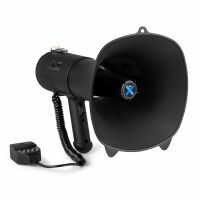 Vonyx MEG090 - Mégaphone Noir 90 Watts avec Batterie MR12, Idéal Manifestations, Bluetooth - Portée 1,4 km