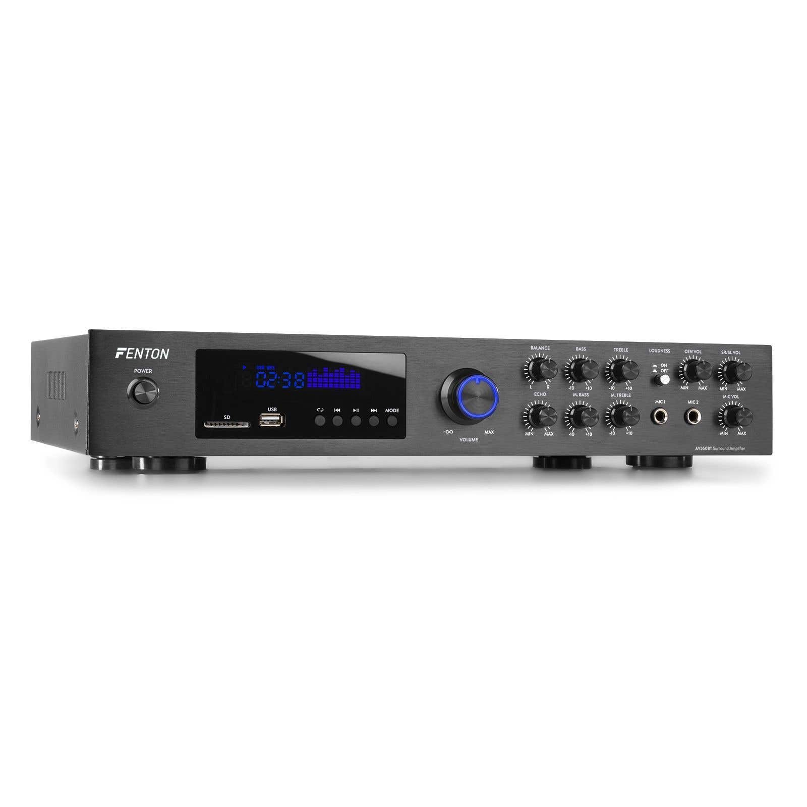 Fenton AV550BT Amplificateur audio home cinéma 5.1 ventilé - 320W