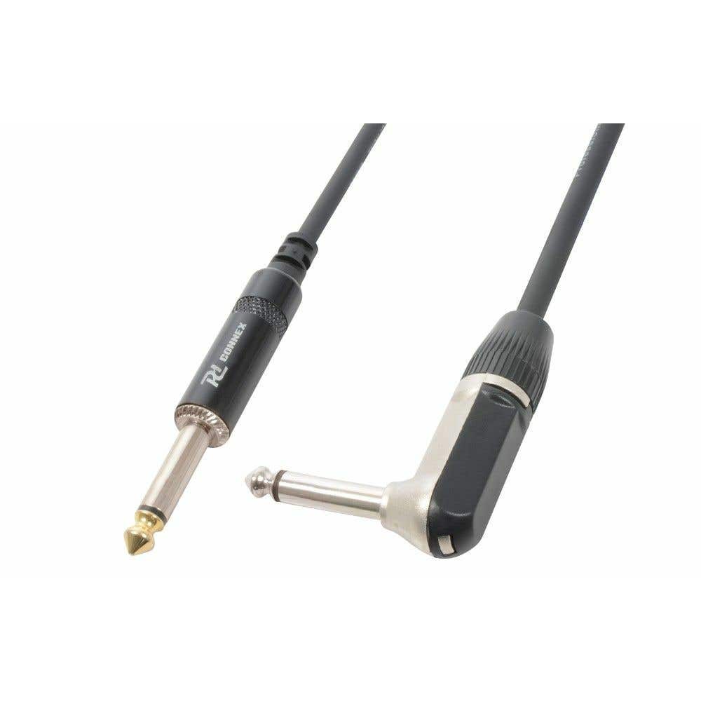 PD Connex Câble audio cordon guitare jack 6,35 mâle mono / jack 6,35 mâle mono coudé - 6m
