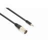 Vonyx Câble audio cordon xlr mâle - jack 3,5 stéréo - 0,5m