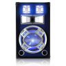 SkyTec Enceinte disco LED -  Puissance de 600W, avec éclairage disco LED, 12 pouces - Bleu