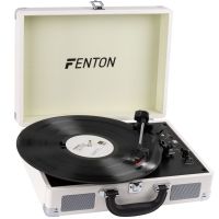 Fenton RP115D Platine Vinyle Bluetooth valise - Blanc