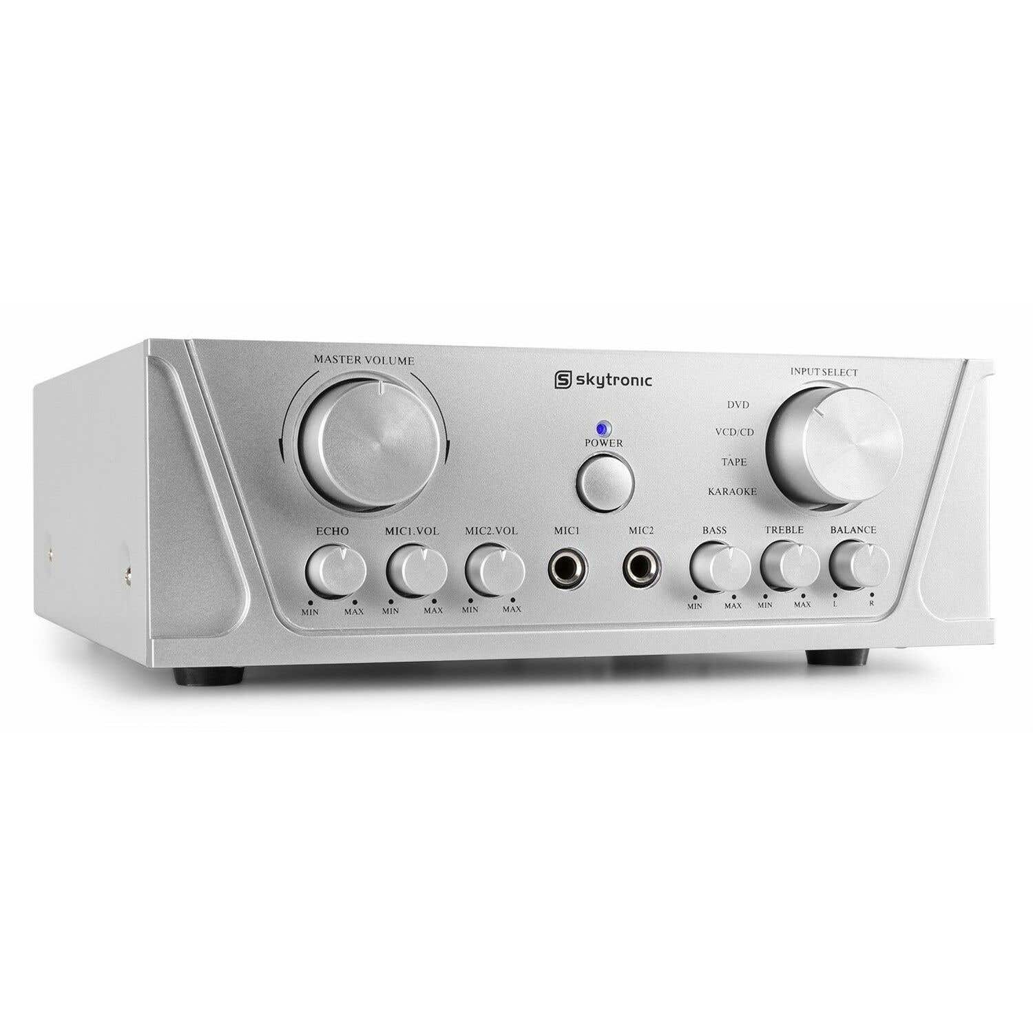 SkyTronic AV410S - Amplificateur blanc 2 x 200W