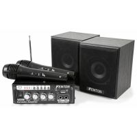 Fenton AV380BT Kit Karaoké avec Amplificateur USB/SD/BT Enceintes et Microphones