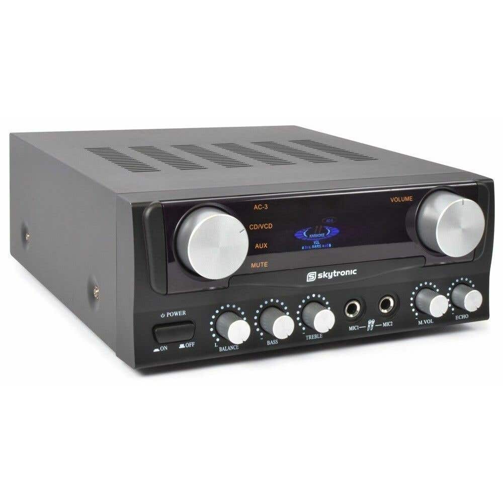 SkyTronic AV415 - Amplificateur noir avec écran, puissance de 200W