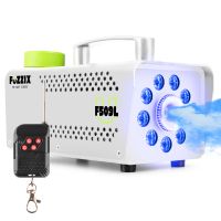 Fuzzix F509LW - Machine à Fumée 500 Watts avec 9 LEDs RGB - Blanc