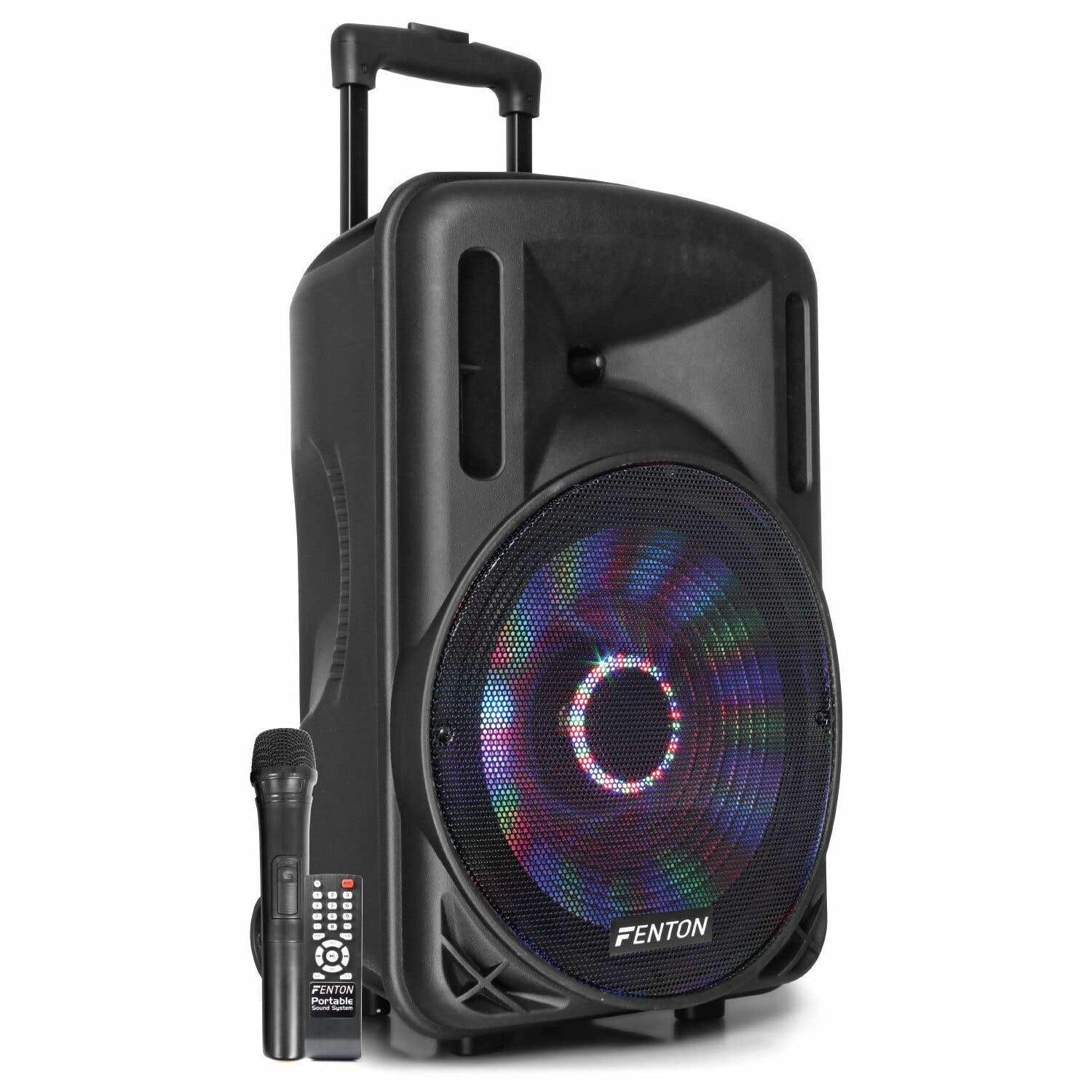 Fenton FT12LED Enceinte Sono Portable avec Batterie 12" - 700W