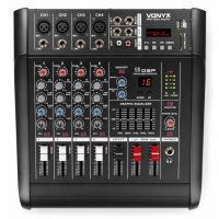Vonyx AM5A 5-kanaals muziekmixer met ingebouwde 1000W versterker