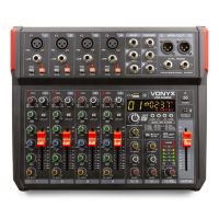 Vonyx AM8A - Console de Mixage avec Amplificateur 1000 Watts, BT/MP3/USB/SD