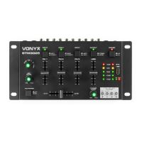 Vonyx STM3025B mixer 4-kanaals met Bluetooth en USB mp3 speler