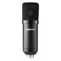 Vonyx CM300B - Microphone Streaming avec trépied - Noir