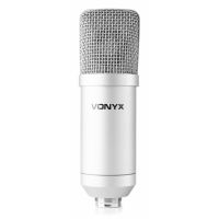 Vonyx CM300S - Microphone Streaming avec trépied - Titane