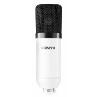 Vonyx CM300W - Microphone Streaming Live avec Trépied - Blanc