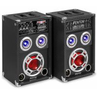 Fenton KA-06 actieve karaoke speakerset 400W met Bluetooth en LED's