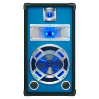 SkyTec Disco PA - Enceinte disco LED, puissance de 400W, 10 pouces - Bleu