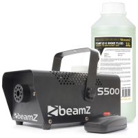 BeamZ S500 Machine à fumée métallique avec un litre de liquide
