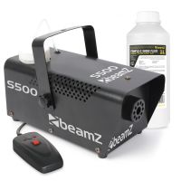 BeamZ S500 Machine à Fumée Métallique avec un Litre de Liquide