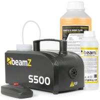 BeamZ S500 Machine à Fumée avec Liquide de Nettoyage et de Fumée - 500W