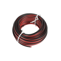 PD Connex Câble haut-parleur câble universel, noir / rouge 10 m 2x 0,75 mm - 10m