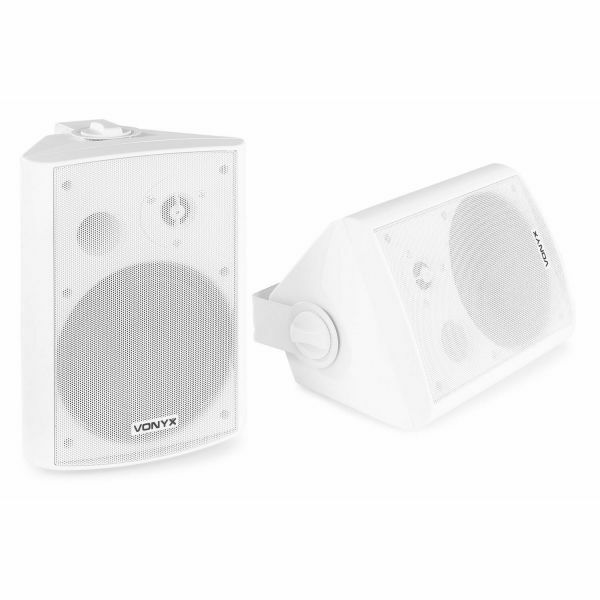 Vonyx ODS65W - Enceintes 2 Voies 120 Watts - Blanc