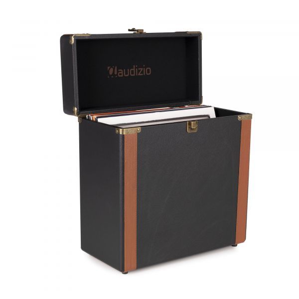 Audizio RC37 - Étui de Rangement pour Vinyles 33 Tours - Noir 