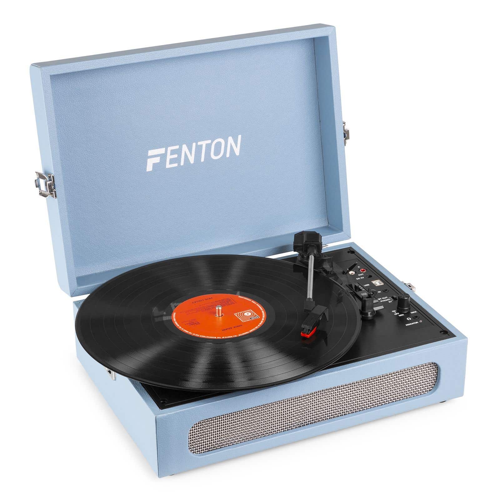 Fenton RP118E Platine Vinyle Valise Bluetooth avec Haut-Parleurs Intégrés