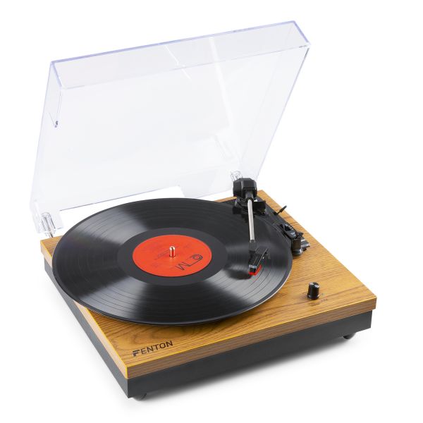 Fenton RP112L Platine Vinyle Bluetooth à 3 Vitesses - Bois Clair