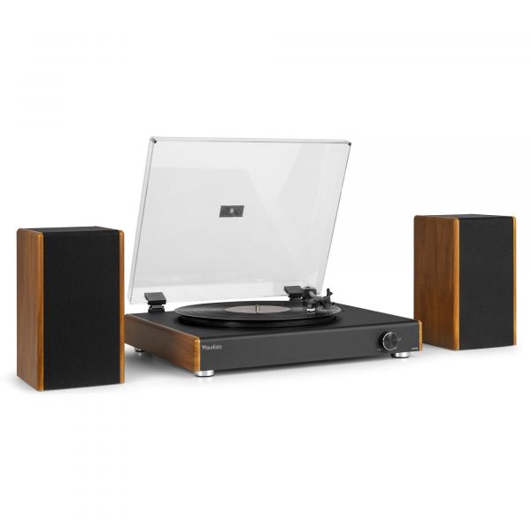 Audizio RP335 - Platine Vinyle Bluetooth Minimaliste et Élégante avec Paire d’Enceintes Stéréo 2x 40W