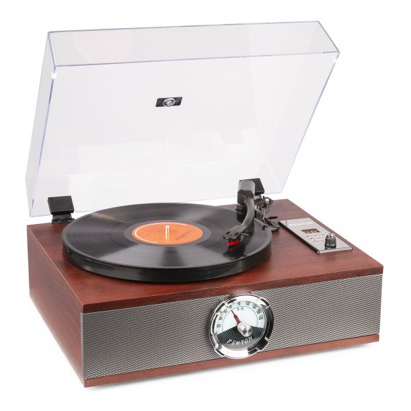 Fenton RP180 Platine Vinyle Lecteur CD Design Retro - Bois foncé