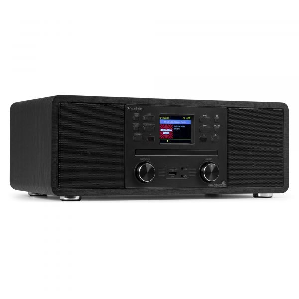 Audizio Avola Radio Internet Wifi avec Lecteur CD, Bluetooth, DAB+ et FM - Noire