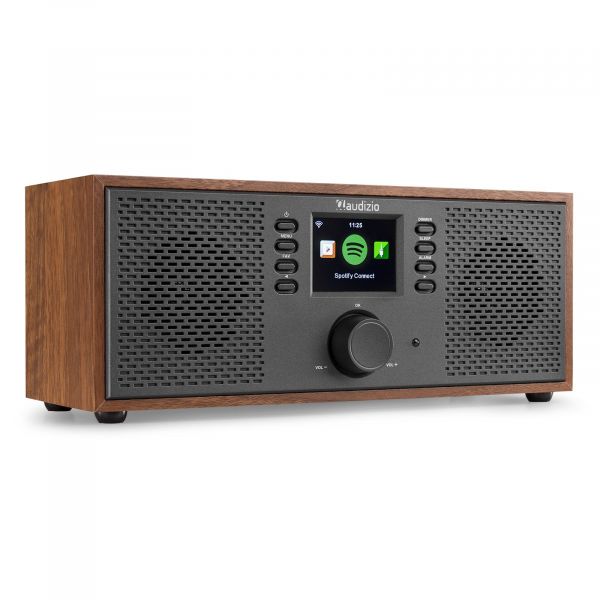 Audizio Rimini Radio Internet WiFi Stéréo avec Bluetooth - Bois