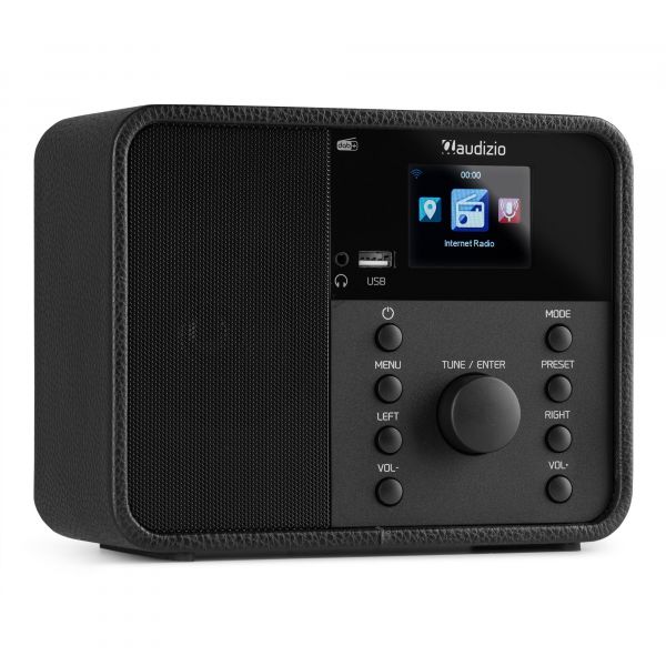 Audizio Nardo Radio Réveil Internet DAB+ & FM, Bluetooth, Météo - Noir