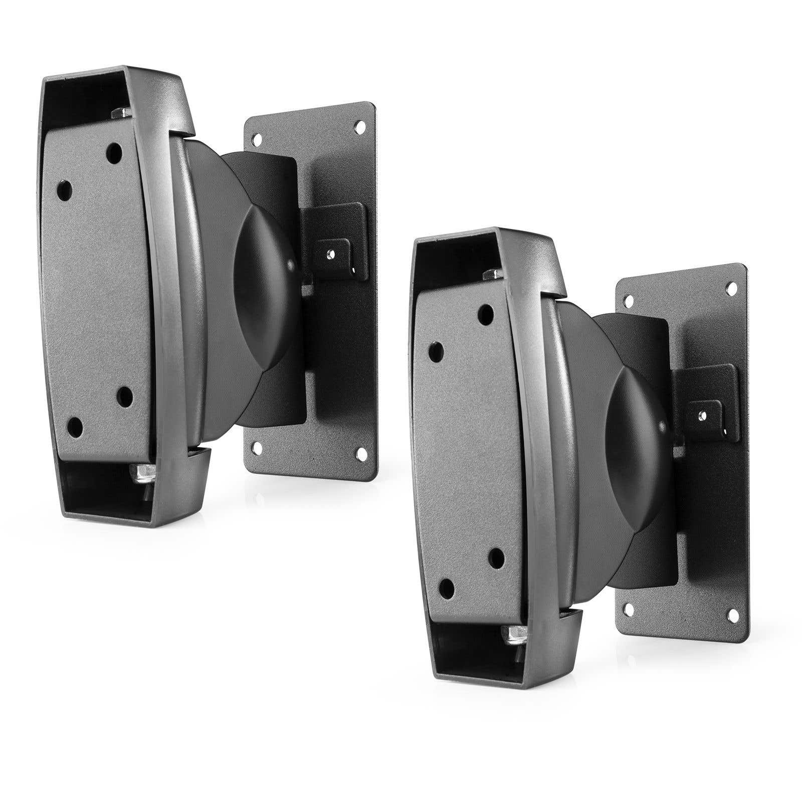 Audizio HTS30 Supports Muraux pour Enceinte Universelle et Réglable Lot de 2 - Noir