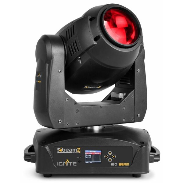 BeamZ Professional IGNITE180B - Lyre LED Beam, LED Blanche 180W, Roue Gobos, Prisme 3 Facettes