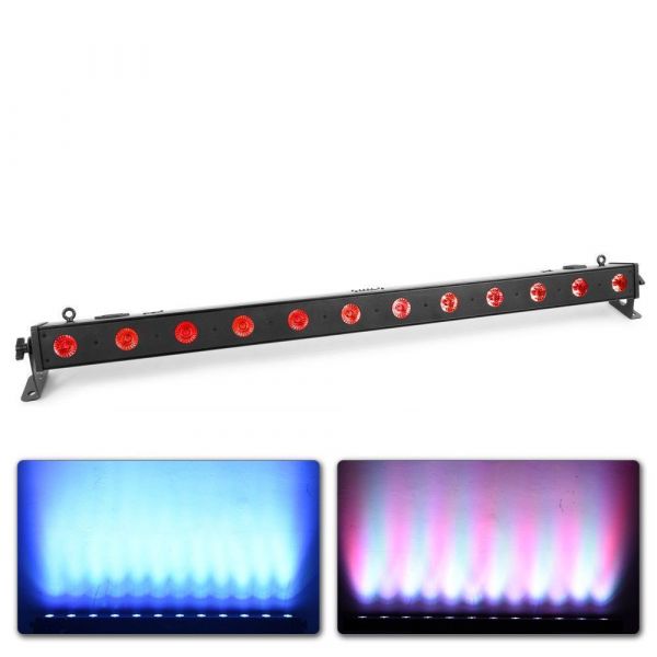 BeamZ LCB140 - Barre LED, 12x LED 6W Couleurs Rouge, Vert, Bleu, Blanc, Mode DMX